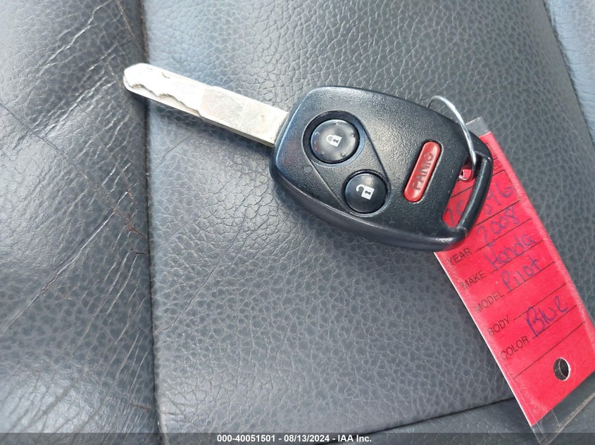 2008 Honda Pilot Ex-L VIN: 5FNYF18518B025896 Lot: 40051501