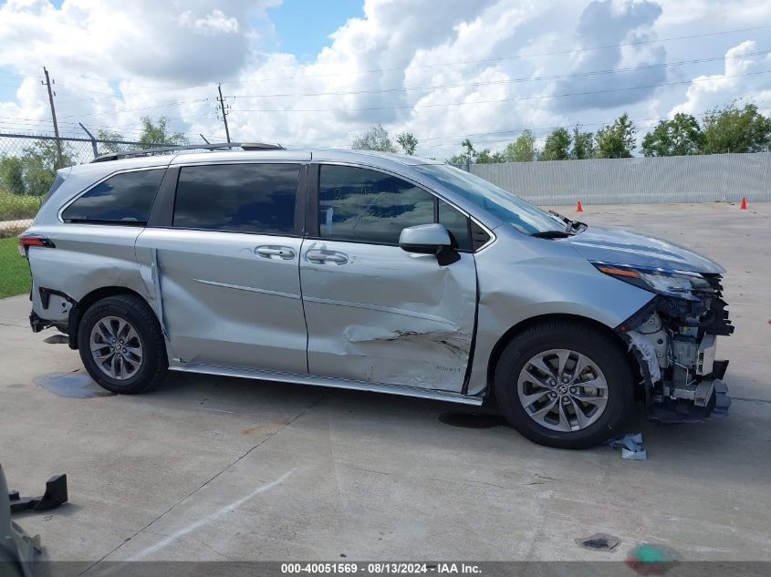 2021 Toyota Sienna Le VIN: 5TDKRKEC3MS037141 Lot: 40051569