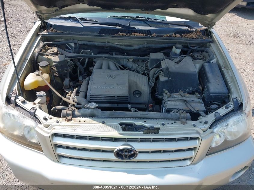 2003 Toyota Highlander V6 VIN: JTEHF21A530128058 Lot: 40051621