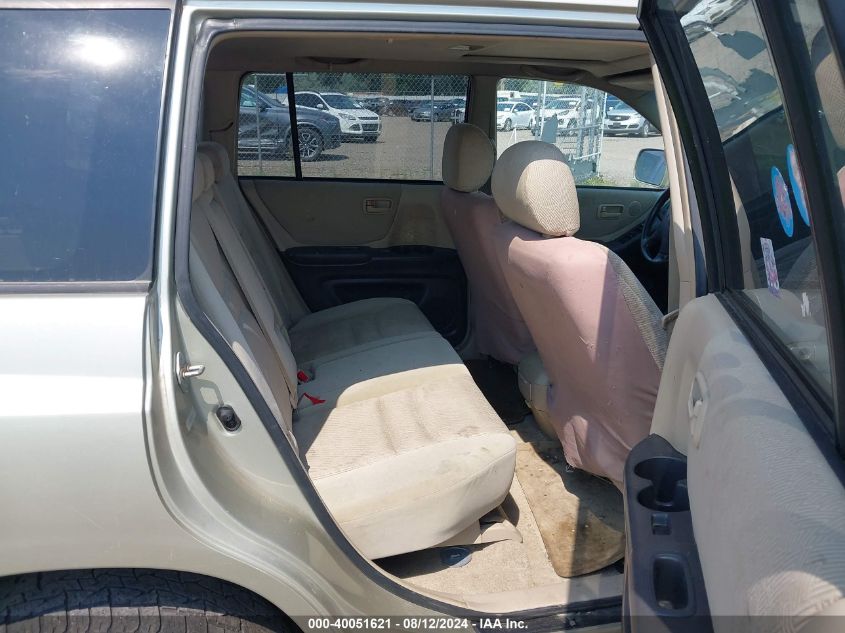 2003 Toyota Highlander V6 VIN: JTEHF21A530128058 Lot: 40051621