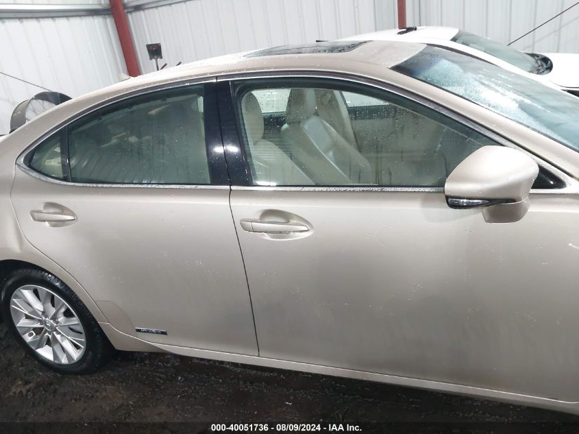 2014 Lexus Es 300H VIN: JTHBW1GG2E2041854 Lot: 40051736