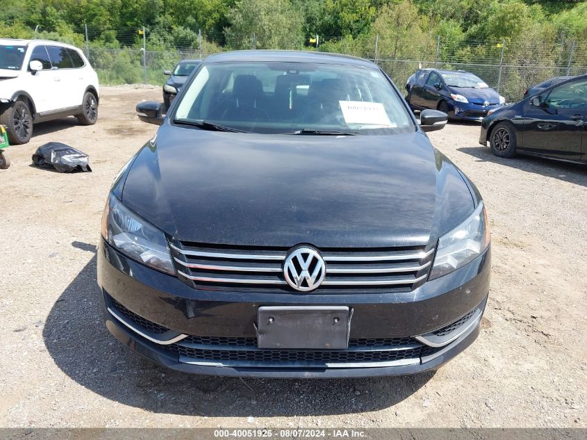 2013 Volkswagen Passat 2.5L Se VIN: 1VWBH7A31DC012727 Lot: 40051925