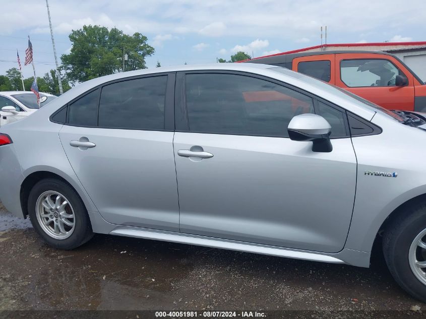 2021 Toyota Corolla Hybrid Le VIN: JTDEAMDE5MJ009227 Lot: 40051981