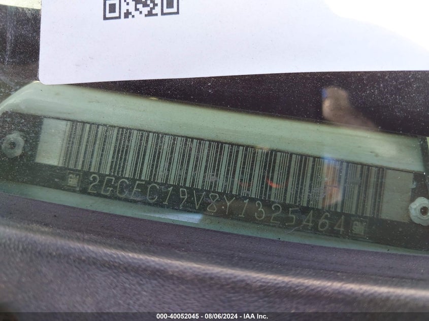 2000 Chevrolet Silverado 1500 Ls VIN: 2GCEC19V8Y1325464 Lot: 40052045