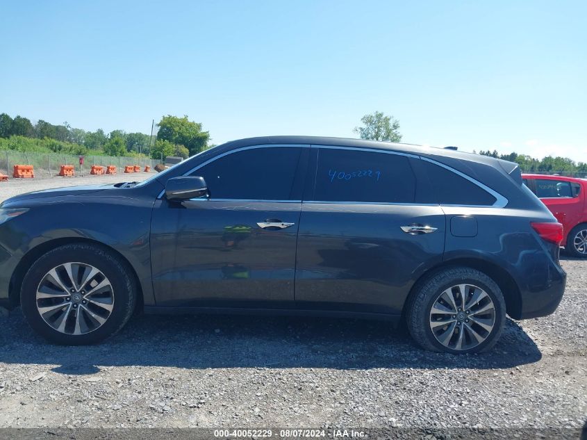 2015 Acura Mdx Technology Package VIN: 5FRYD4H49FB019404 Lot: 40052229