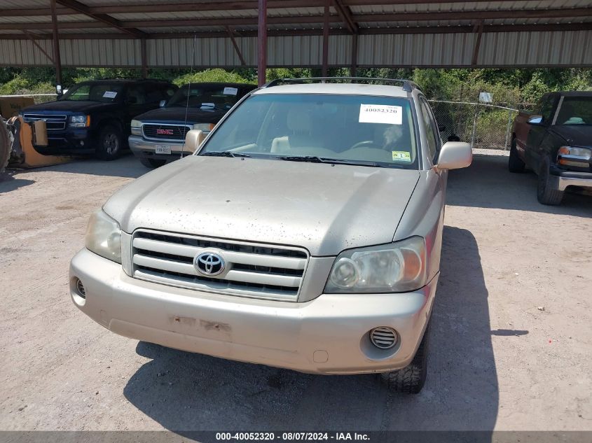 2005 Toyota Highlander VIN: JTEHD21A550037400 Lot: 40052320