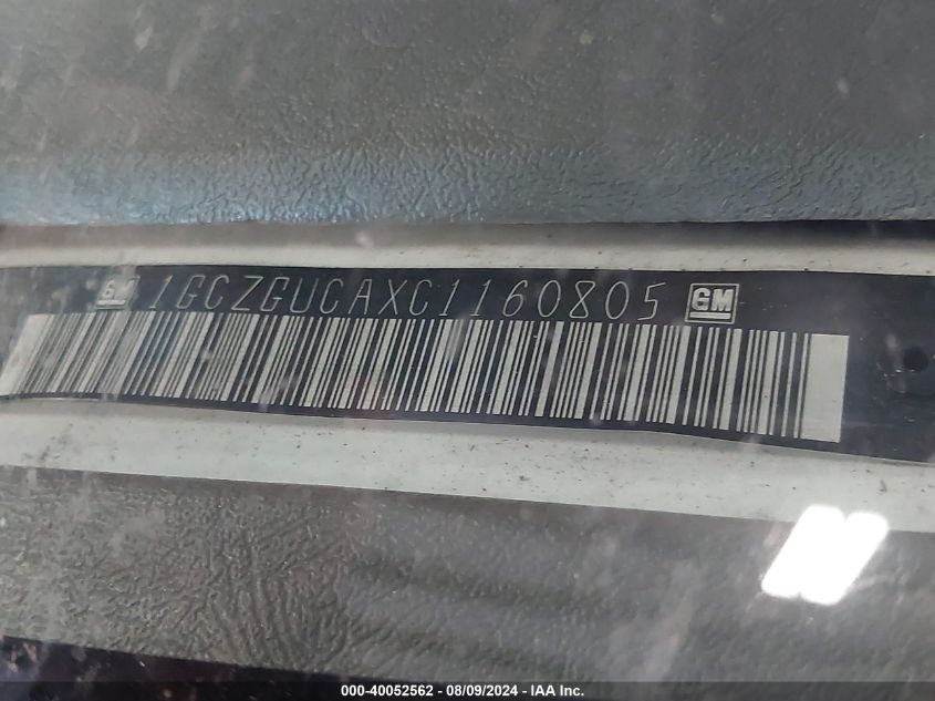 2012 Chevrolet Express 3500 Work Van VIN: 1GCZGUCAXC1160805 Lot: 40052562