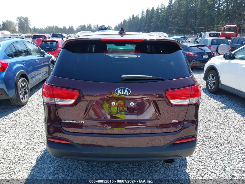 2017 Kia Sorento 2.4L Lx VIN: 5XYPG4A36HG279387 Lot: 40052815