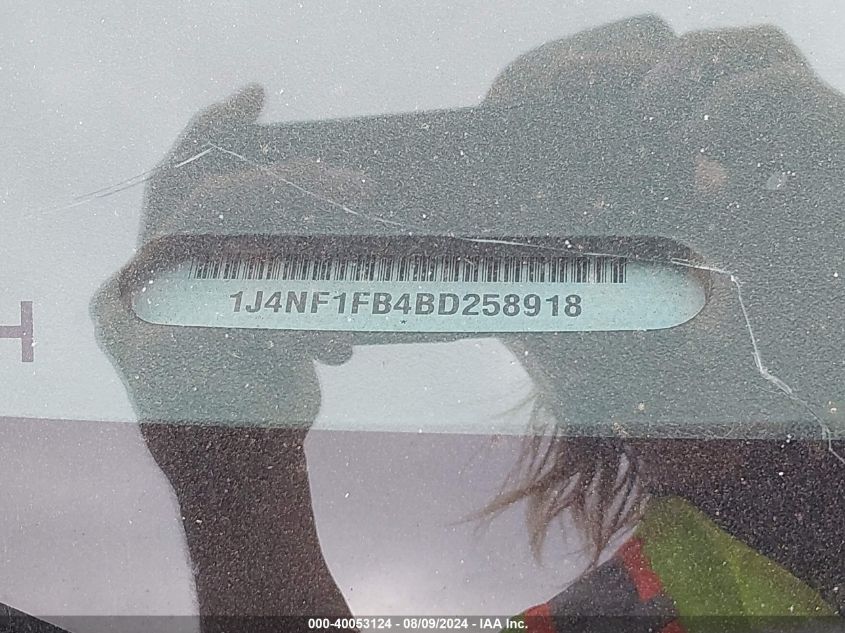 2011 Jeep Compass VIN: 1J4NF1FB4BD258918 Lot: 40053124