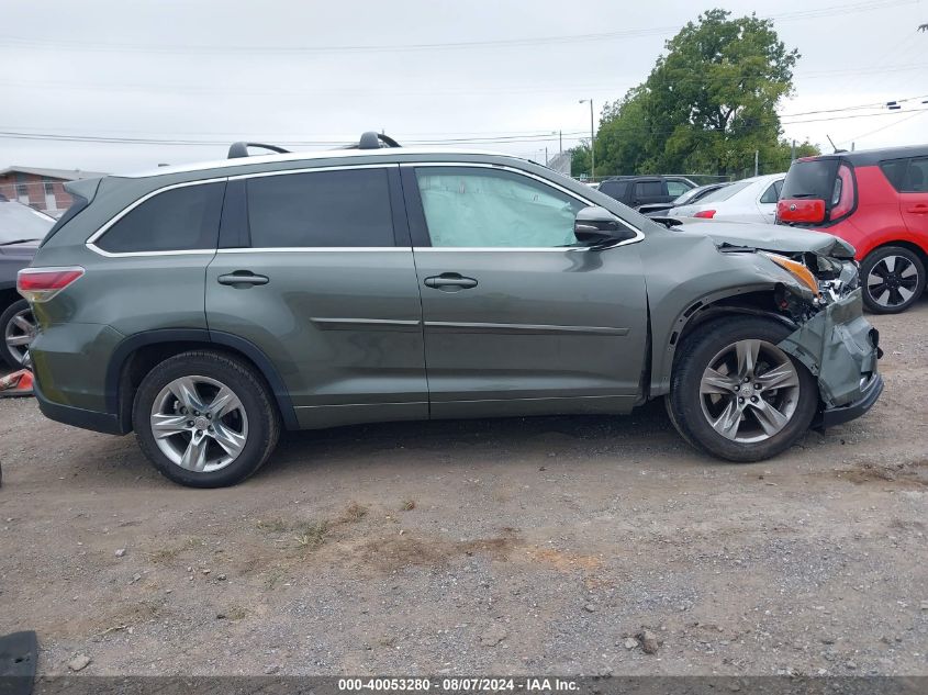 2015 Toyota Highlander Limited/Ltd Platinum VIN: 5TDDKRFHXFS139975 Lot: 40053280