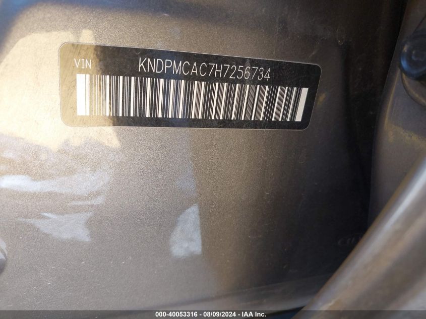 2017 Kia Sportage Lx VIN: KNDPMCAC7H7256734 Lot: 40053316