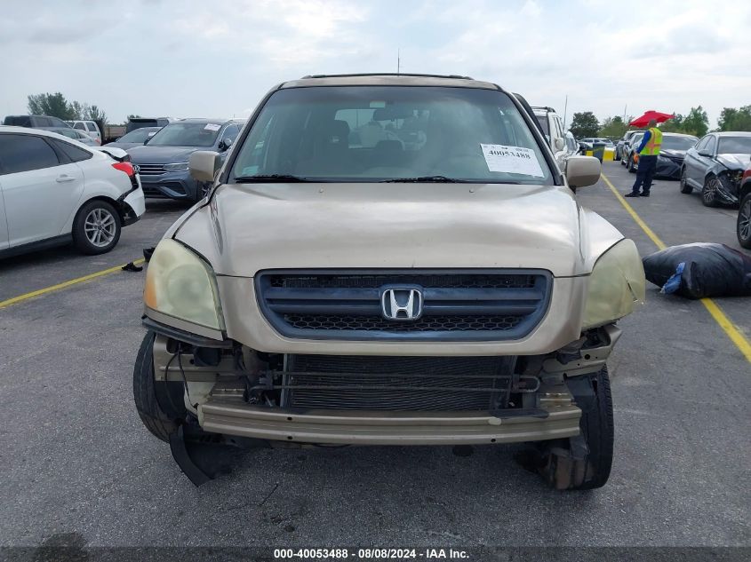 2005 Honda Pilot Ex VIN: 2HKYF18435H503790 Lot: 40053488