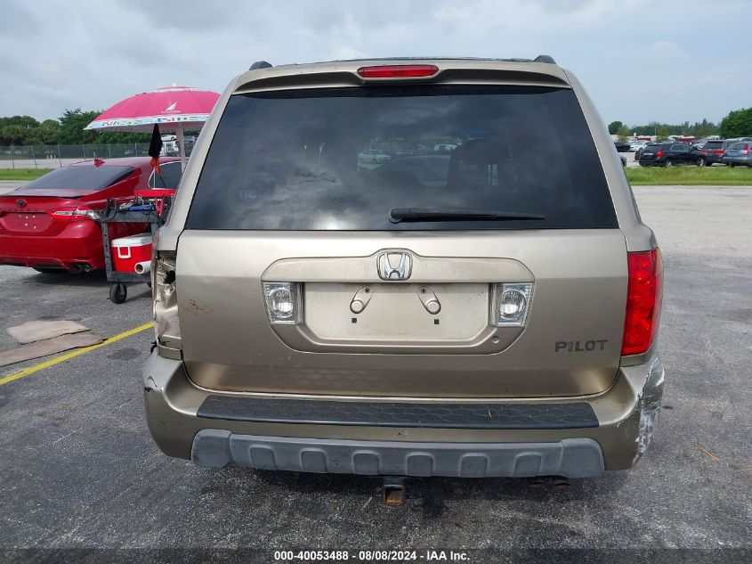 2005 Honda Pilot Ex VIN: 2HKYF18435H503790 Lot: 40053488