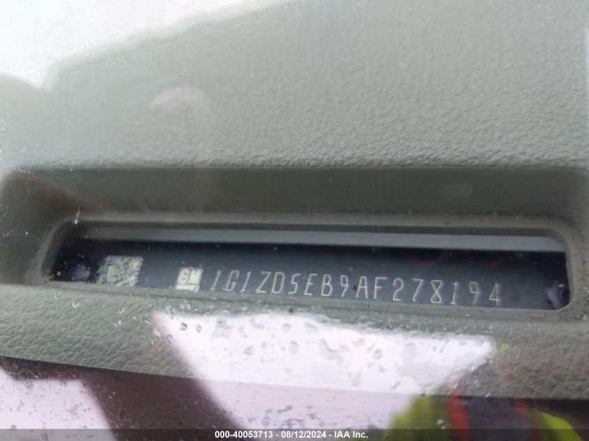 2010 Chevrolet Malibu Lt VIN: 1G1ZD5EB9AF278194 Lot: 40053713