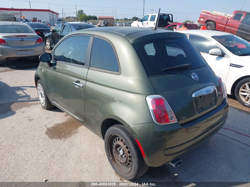 2012 Fiat 500 Pop VIN: 3C3CFFAR7CT380087 Lot: 40053825