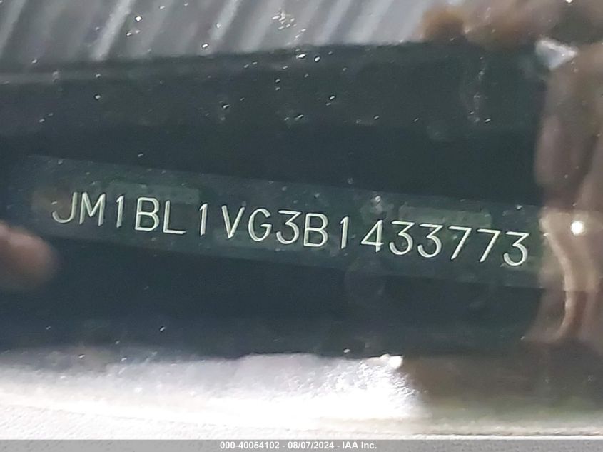 2011 Mazda Mazda3 I Touring VIN: JM1BL1VG3B1433773 Lot: 40054102