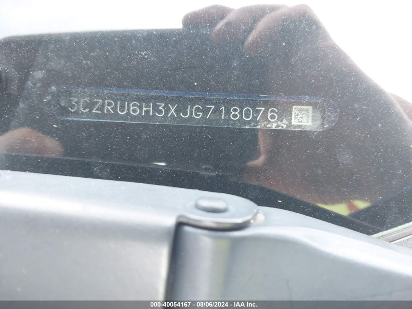 2018 Honda Hr-V Lx VIN: 3CZRU6H3XJG718076 Lot: 40054167