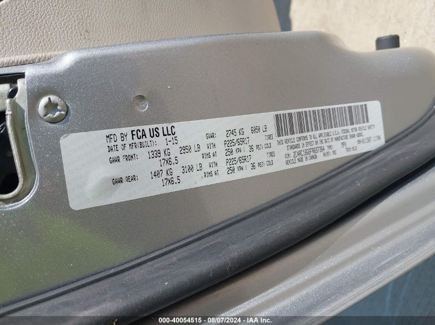 2015 Chrysler Town & Country Touring VIN: 2C4RC1BG6FR697364 Lot: 40054515