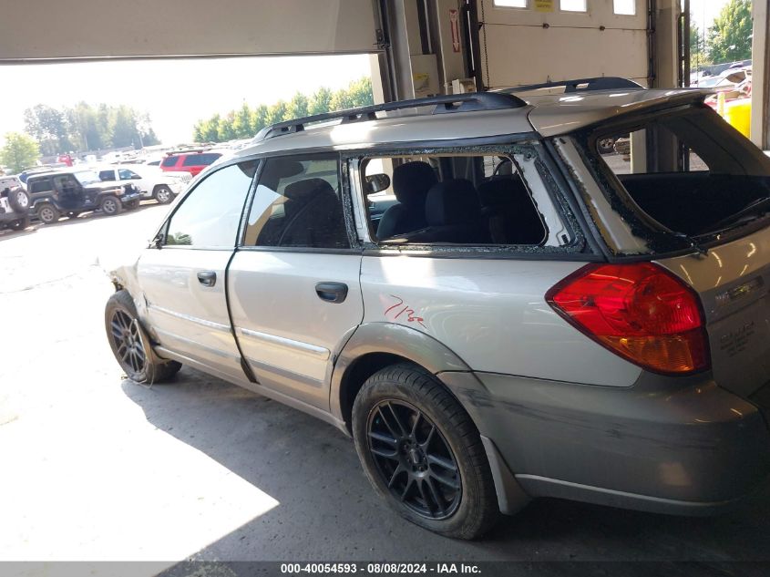 2006 Subaru Outback 2.5I VIN: 4S4BP61C767310075 Lot: 40054593