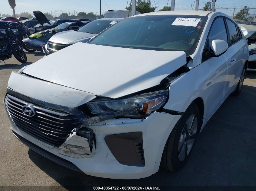 2019 Hyundai Ioniq Hybrid Blue VIN: KMHC65LC0KU110486 Lot: 40054722