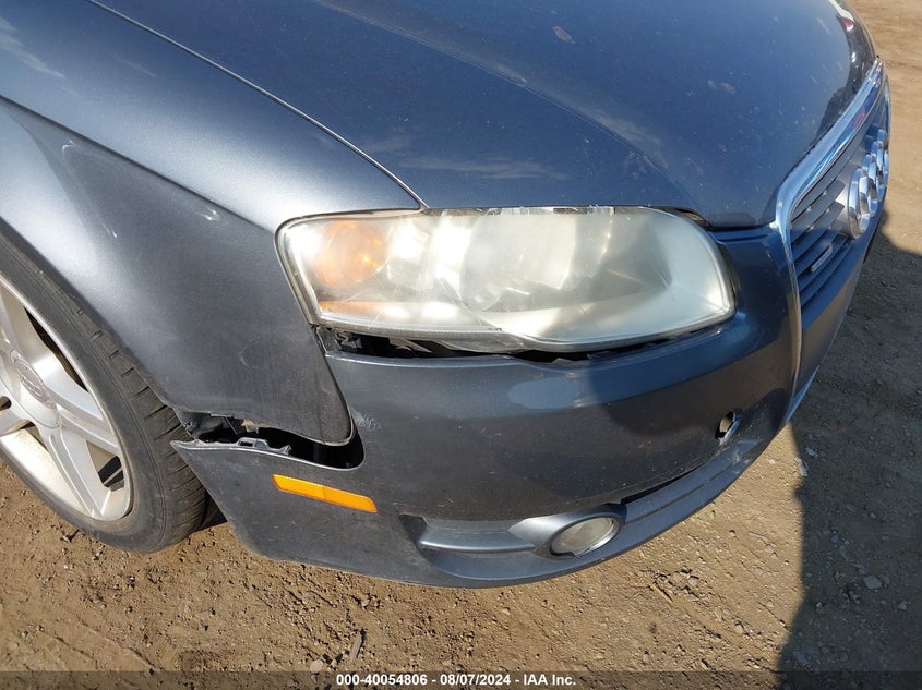 2006 Audi A4 2.0T VIN: WAUAF78E76A289597 Lot: 40054806