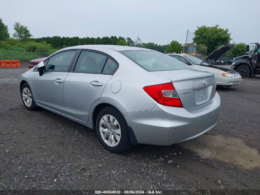 2HGFB2F53CH610155 | 2012 HONDA CIVIC