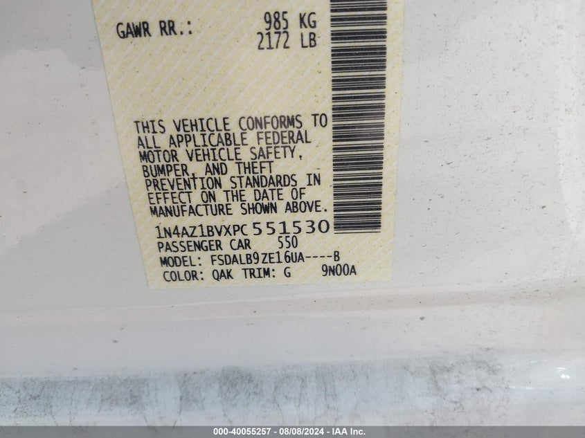 2023 NISSAN LEAF S - 1N4AZ1BVXPC551530