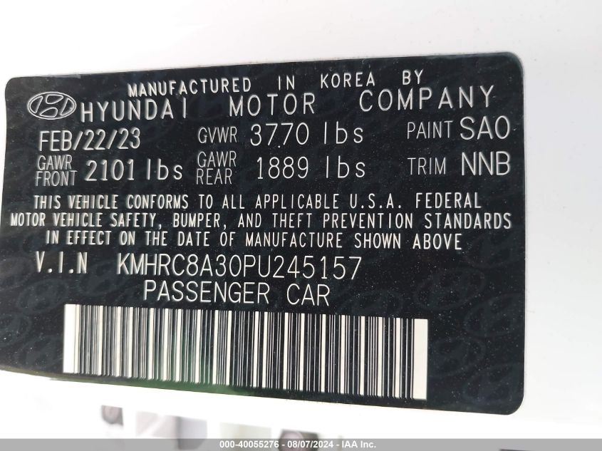 KMHRC8A30PU245157 2023 Hyundai Venue Limited