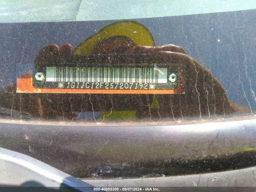 2005 Chevrolet Cavalier VIN: 1G1JC12F257207192 Lot: 40055308