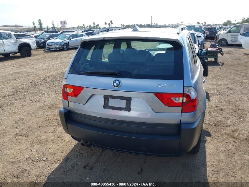2004 BMW X3 3.0I VIN: WBXPA934X4WC33326 Lot: 40055430