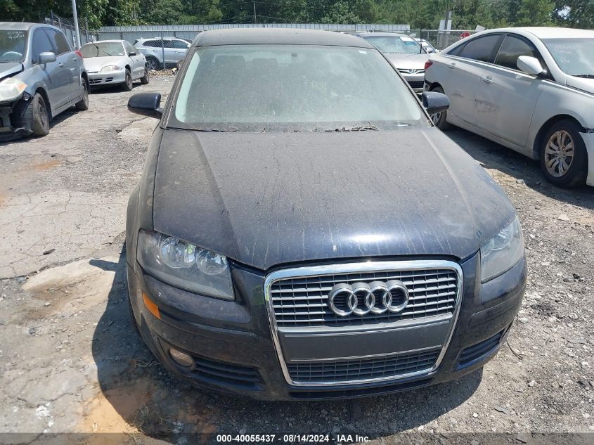 2008 Audi A3 2.0T VIN: WAUNF78P58A055237 Lot: 40055437