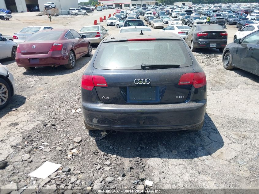 2008 Audi A3 2.0T VIN: WAUNF78P58A055237 Lot: 40055437