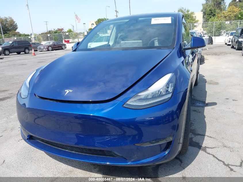 2021 Tesla Model Y Long Range Dual Motor All-Wheel Drive VIN: 5YJYGDEE9MF070985 Lot: 40055467