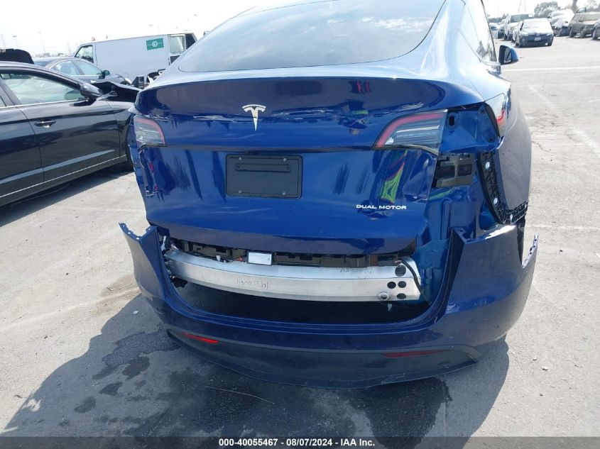 2021 Tesla Model Y Long Range Dual Motor All-Wheel Drive VIN: 5YJYGDEE9MF070985 Lot: 40055467