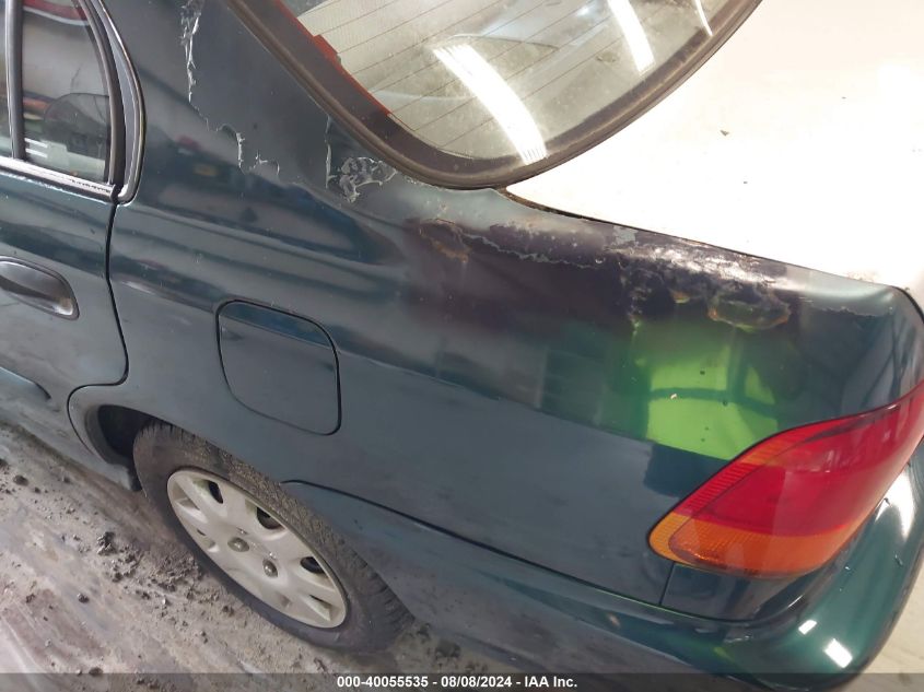 1998 Honda Civic Dx VIN: 2HGEJ6620WH555017 Lot: 40055535