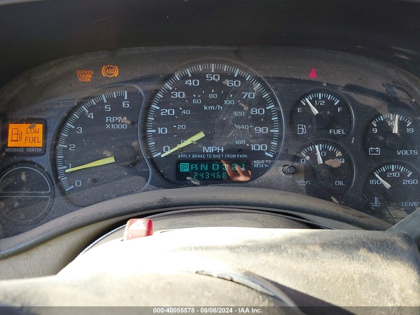 2000 Chevrolet Silverado K1500 VIN: 2GCEK19T9Y1284182 Lot: 40055578