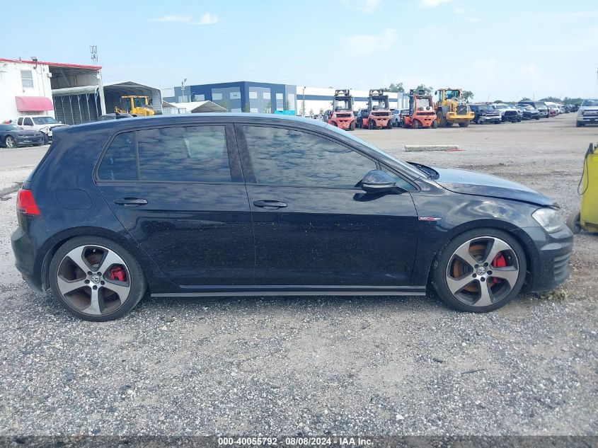 2015 Volkswagen Golf Gti 2.0T S W/Performance Package 4-Door VIN: 3VW547AU4FM061844 Lot: 40055792