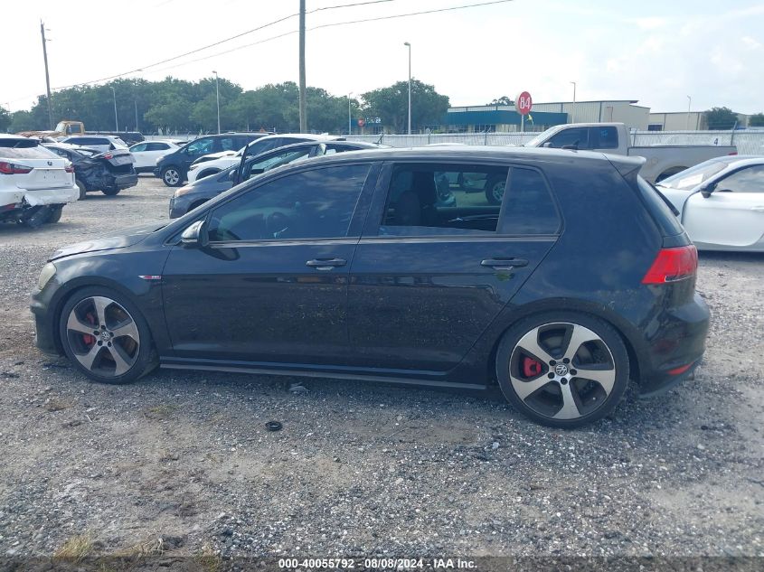 2015 Volkswagen Golf Gti 2.0T S W/Performance Package 4-Door VIN: 3VW547AU4FM061844 Lot: 40055792