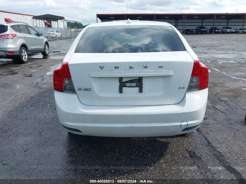 2010 Volvo S40 2.4I VIN: YV1382MSXA2501281 Lot: 40055913