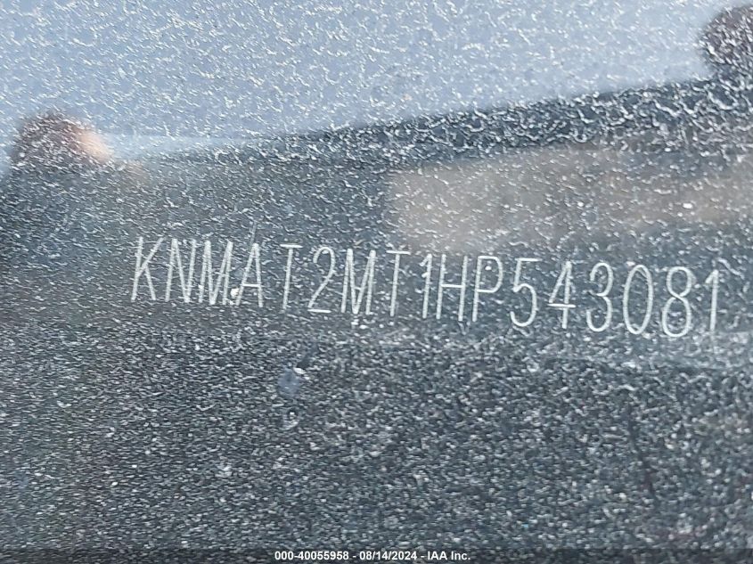 2017 Nissan Rogue Sv VIN: KNMAT2MT1HP543081 Lot: 40055958