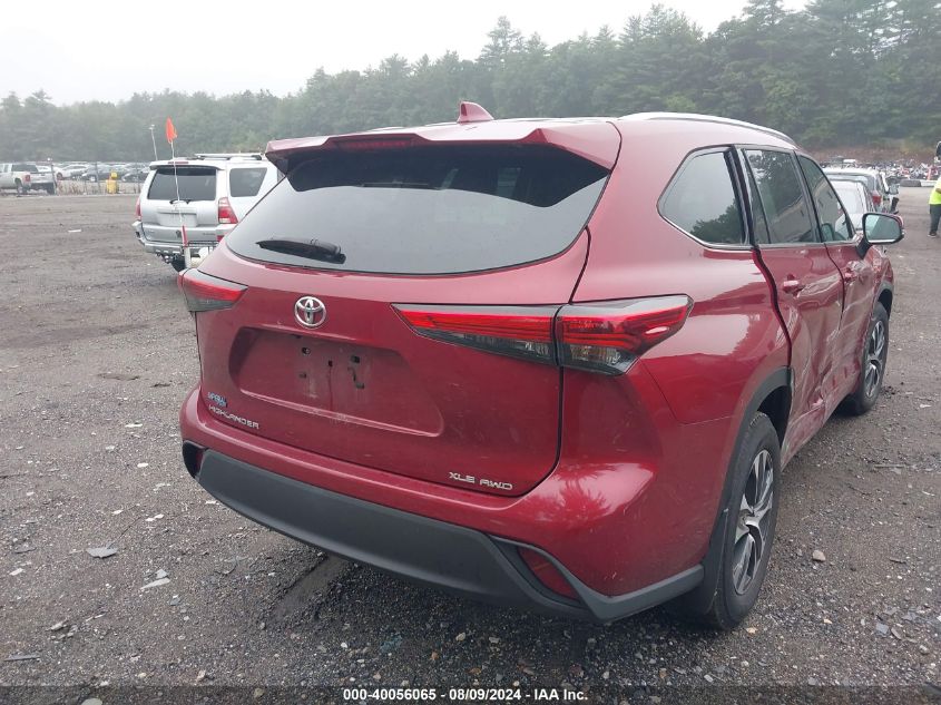 2020 Toyota Highlander Xle VIN: 5TDGZRBH7LS017861 Lot: 40056065