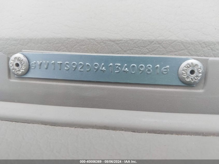 2004 Volvo S80 2.9 VIN: YV1TS92D941340981 Lot: 40056369