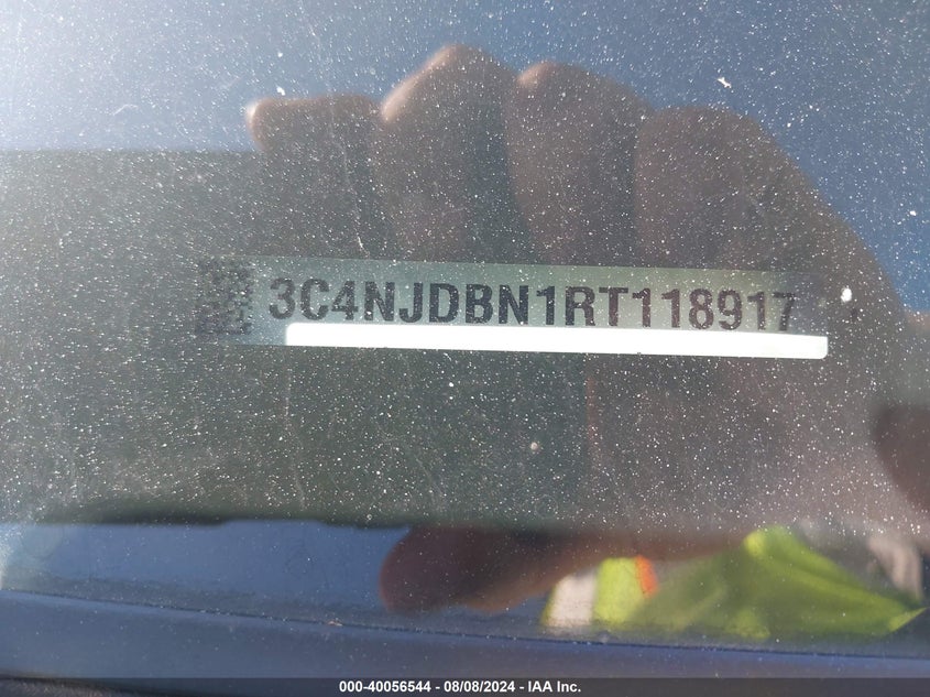 2024 Jeep Compass Latitude 4X4 VIN: 3C4NJDBN1RT118917 Lot: 40056544
