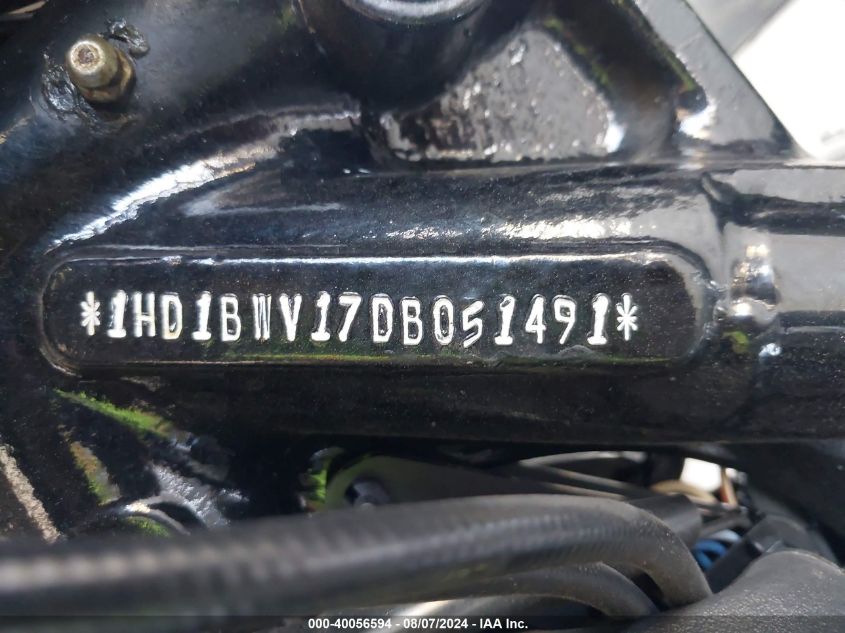 2013 Harley-Davidson Flstc Heritage Softail Classic VIN: 1HD1BWV17DB051491 Lot: 40056594