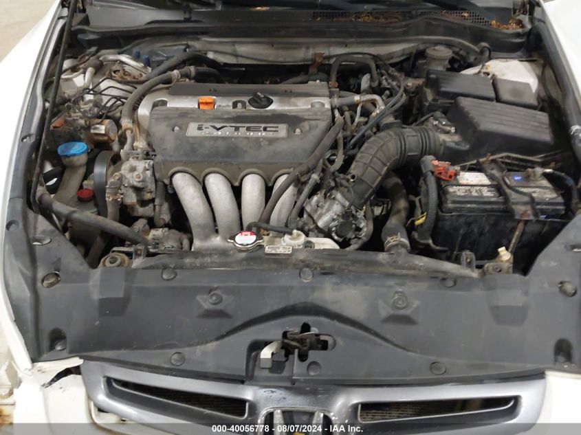 2004 Honda Accord 2.4 Lx VIN: 1HGCM563X4A158640 Lot: 40056778