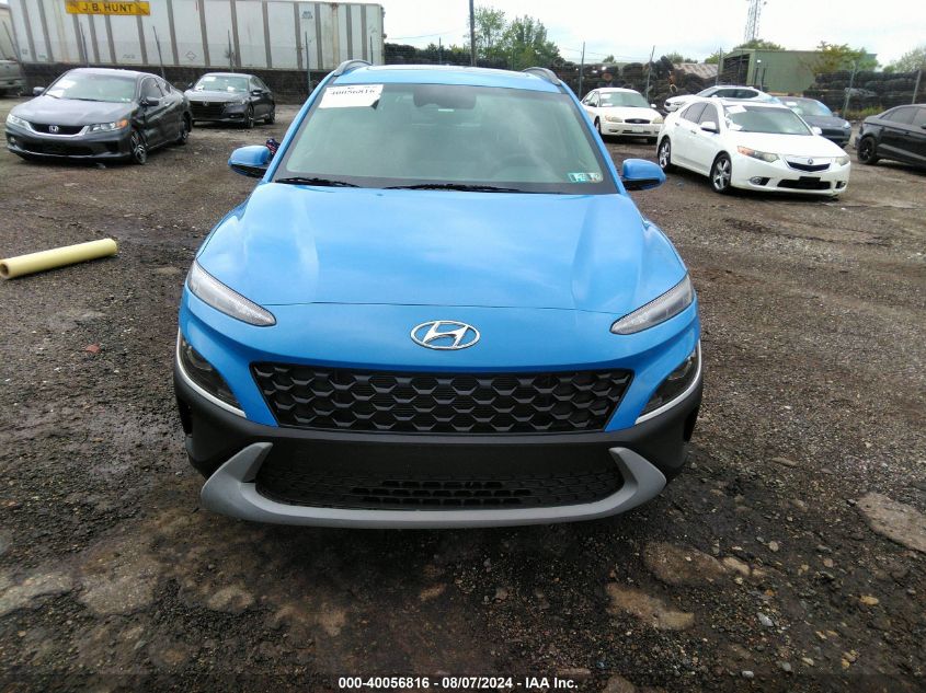 2022 Hyundai Kona Sel VIN: KM8K3CAB3NU853411 Lot: 40056816