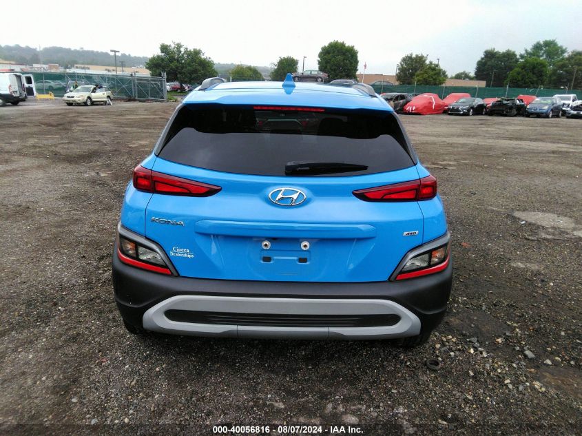 2022 Hyundai Kona Sel VIN: KM8K3CAB3NU853411 Lot: 40056816