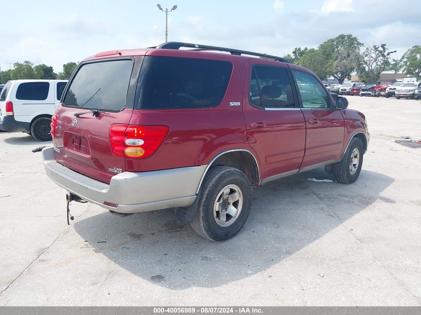 2001 Toyota Sequoia Sr5 VIN: 5TDZT34A01S006348 Lot: 40056989