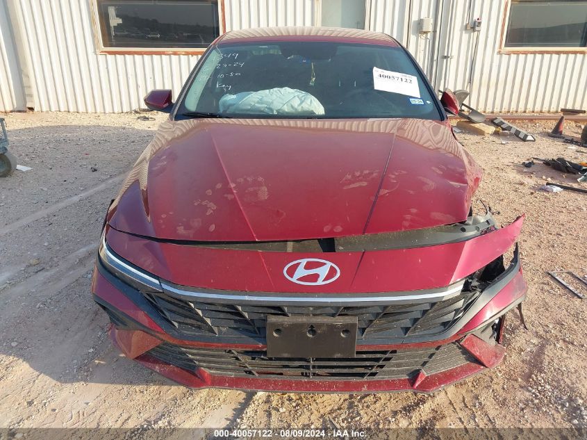 2024 Hyundai Elantra Sel VIN: XKMHLM4DG4RU70134 Lot: 40057122