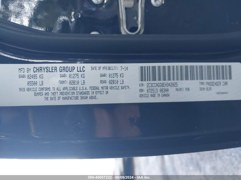 2C3CCAGG8EH342025 2014 Chrysler 300 300S